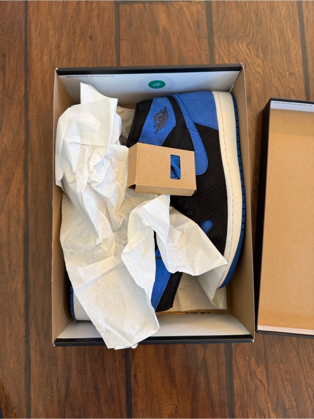 Jordan Air OG High in Black and Royal Blue - Picture 4 of 8